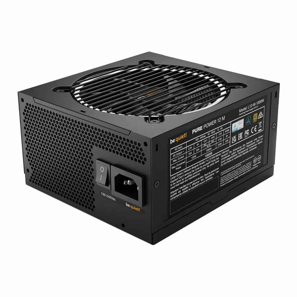 (image for) be quiet! Pure Power 12 M 1000 Watt PCIe 5.0 80+ Gold Fully Modular ATX3.0 PSU/Power Supply